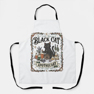 Black Cat Apothecary Cat Witchy Mystic Apothecary Apron