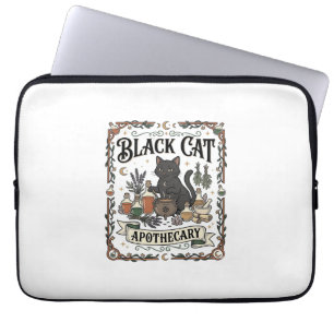Black Cat Apothecary Cat Witchy Mystic Apothecary Laptop Sleeve
