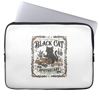 Black Cat Apothecary Cat Witchy Mystic Apothecary  Laptop Sleeve