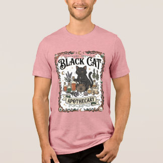 Black Cat Apothecary Cat Witchy Mystic Apothecary  Tri-Blend Shirt