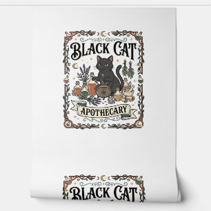 Black Cat Apothecary Cat Witchy Mystic Apothecary Wallpaper