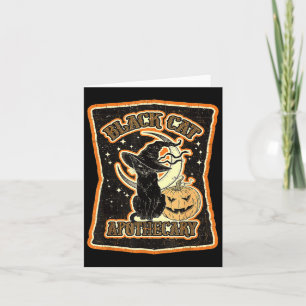 Black Cat Apothecary Funny Halloween Costume Card