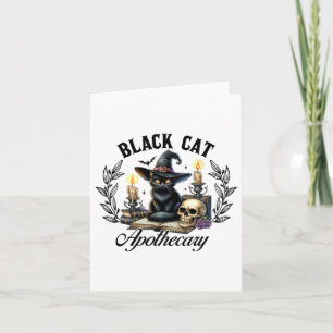 Black Cat Apothecary Funny Halloween Witchy Women Card