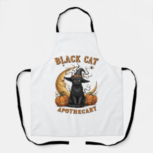 Black Cat Apothecary – Halloween Witchy Moon & Pum Apron