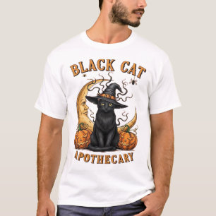 Black Cat Apothecary � Halloween Witchy Moon & Pum T-Shirt