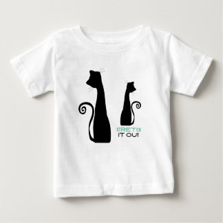 Black cat art baby T-Shirt