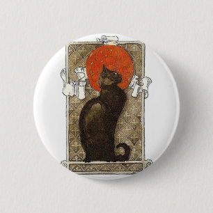 Black Cat - Art Nouveau - Theophile Steinlen 6 Cm Round Badge