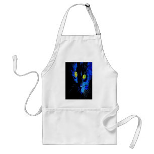 Black Cat Artistic Portrait With Striking Yellow E Standard Apron