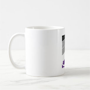 Black Cat Asexual Pride Kitten Lover LGBT-Q Proud Coffee Mug