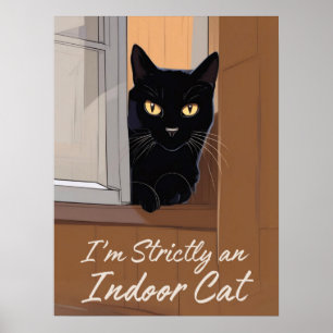 Black Cat at the Window Poster