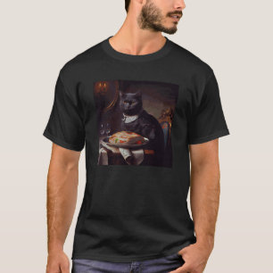 Black Cat Attack Steak T-Shirt