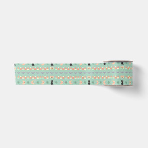 Black Cat Autumn Halloween Satin Ribbon