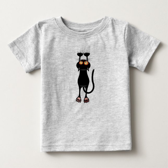Black cat baby T-Shirt (Front)