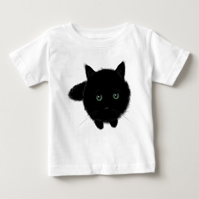 Black Cat Baby T-Shirt (Front)