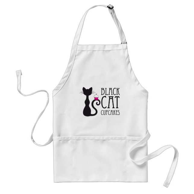 Black Cat Bakery Logo Merchandise Standard Apron (Front)