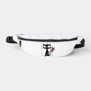 Black Cat Baseball Horror Halloween Bum Bags