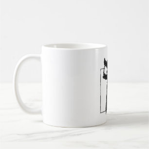 Black Cat Baseball Horror Halloween Coffee Mug