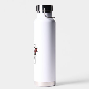 Black Cat Baseball Horror Halloween Water Bottle