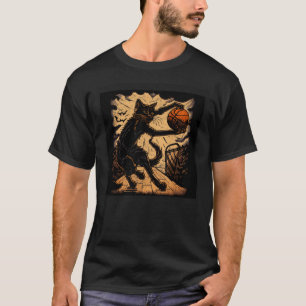Black Cat Basketball Christian T-Shirt