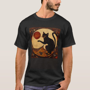 Black Cat Basketball Taco T-Shirt