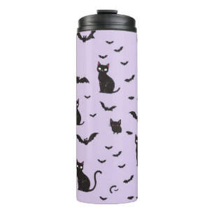 Black Cat & Bat Mischief Thermal Tumbler