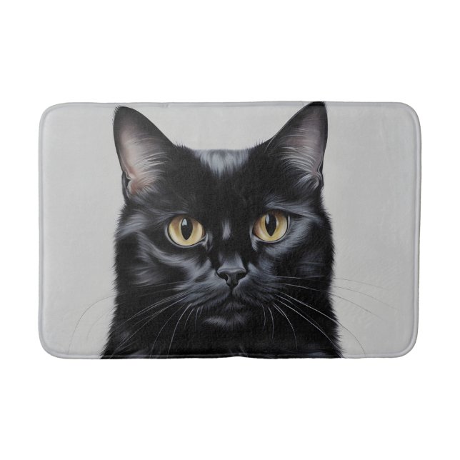 Black Cat Bath Mat (Front)
