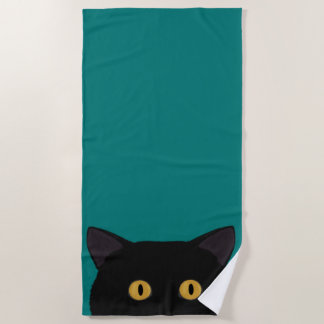 Black Cat Beach Towel