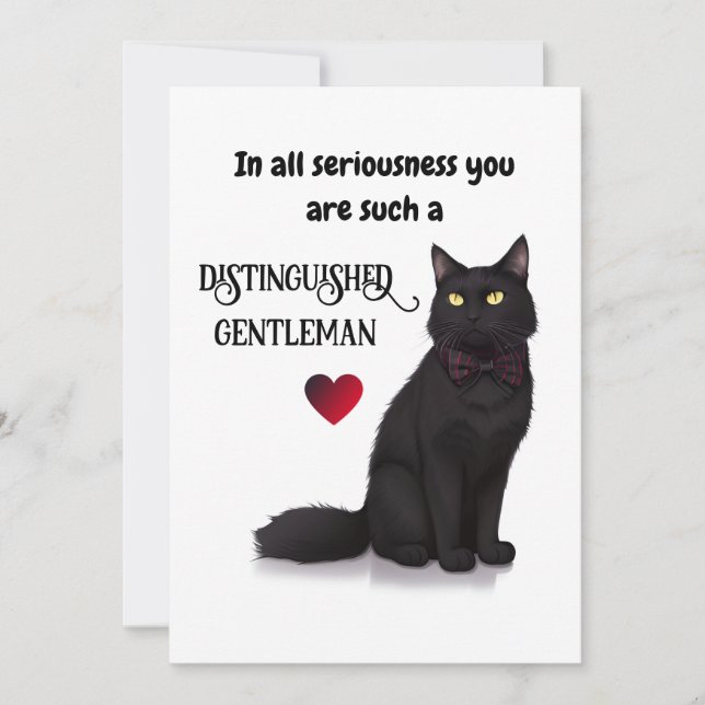 Black Cat Beautiful Best Dad Ever Fathers Day Card (Front)
