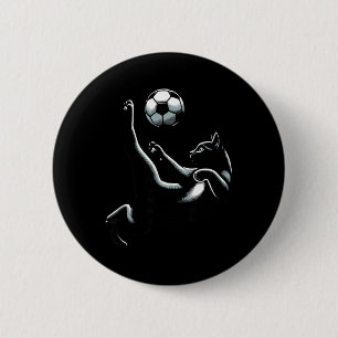 Black Cat Bicycle Kick - Soccer Fans Women Men Kid 6 Cm Round Badge