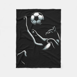 Black Cat Bicycle Kick - Soccer Fans Women Men Kid Fleece Blanket