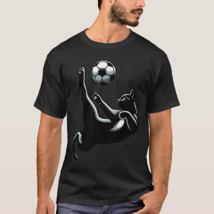 Black Cat Bicycle Kick - Soccer Fans Women Men Kid T-Shirt