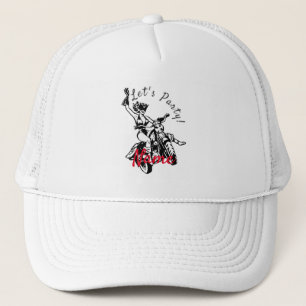 Black Cat Biker Babe Thunder_Cove Trucker Hat