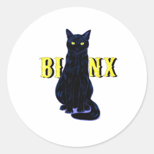 Black Cat Binx Halloween Gifts Party Classic Round Sticker