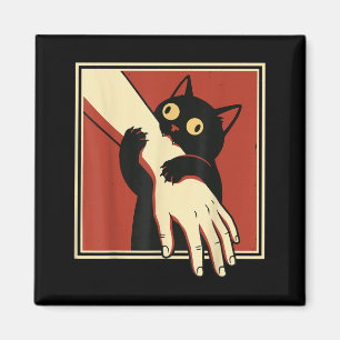 Black Cat Biting Arm Magnet
