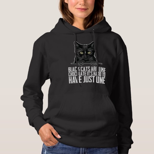 Black cat  Black cats  Black kitten Hoodie (Front)