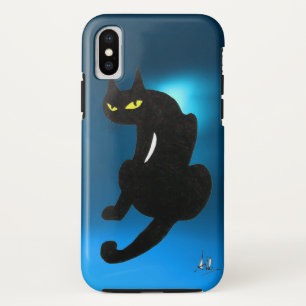 BLACK CAT blue iPhone XS Case