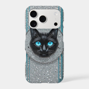 Black Cat Blue Eyes Contemporary Gothic Portrait