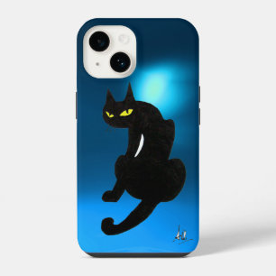 BLACK CAT blue iPhone 14 Case
