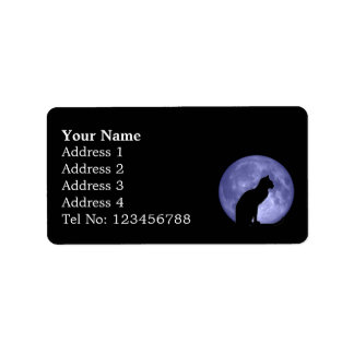 Black Cat, Blue Moon Address label (M)