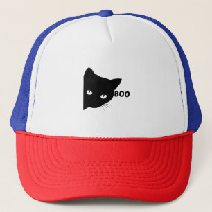 Black cat boo Halloween gift cats Trucker Hat
