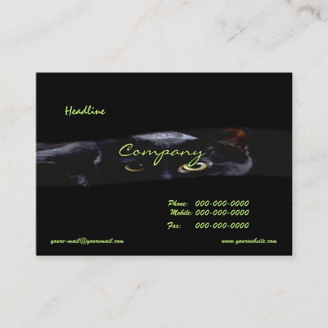 Black Cat Business Card (Front)