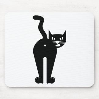 Black Cat butt hole Mouse Pad