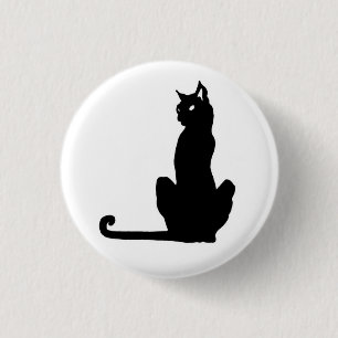 Black Cat Button