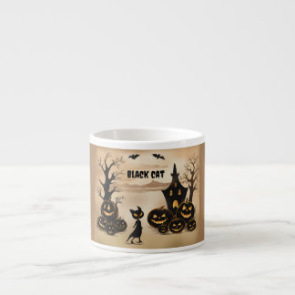Black Cat by thu Haunted Manor Espresso Cup