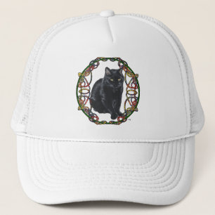 Black Cat Celtic Knotwork Trucker Hat