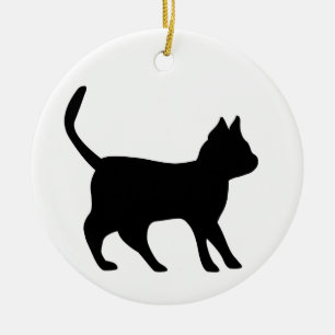 Black Cat Ceramic Tree Decoration