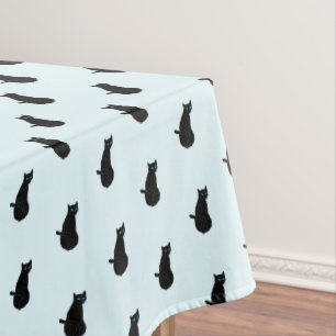 Black Cat - Choose / add your background colour Tablecloth