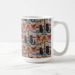 Black Cat Christmas Coffee Mug