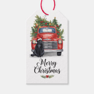 Black Cat Christmas for Cat Lovers Gift Tags
