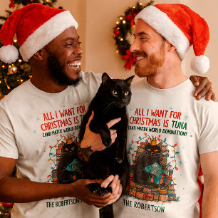 Black Cat Christmas Holiday Humor Funny Cat T-Shirt